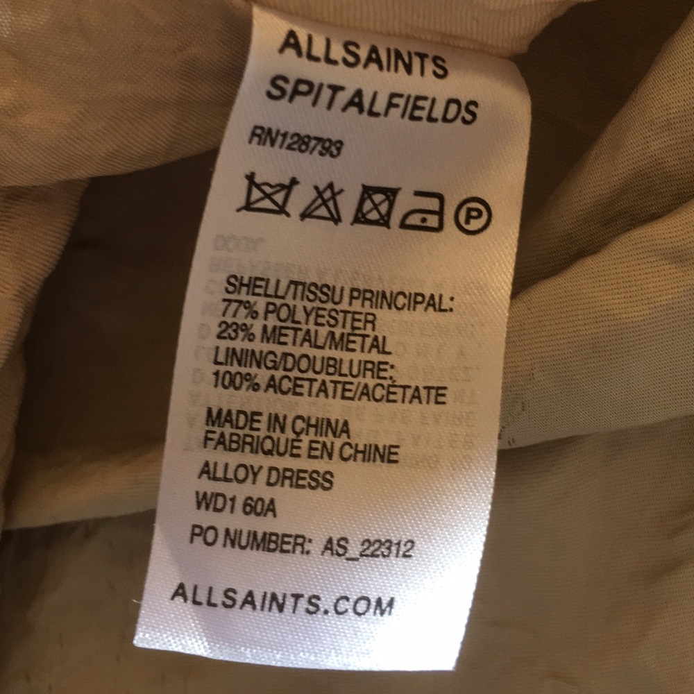 Size 10 All Saints cocktail dress - Picture 7 of 7